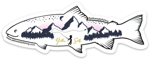Yellow Sally Trout Sticker