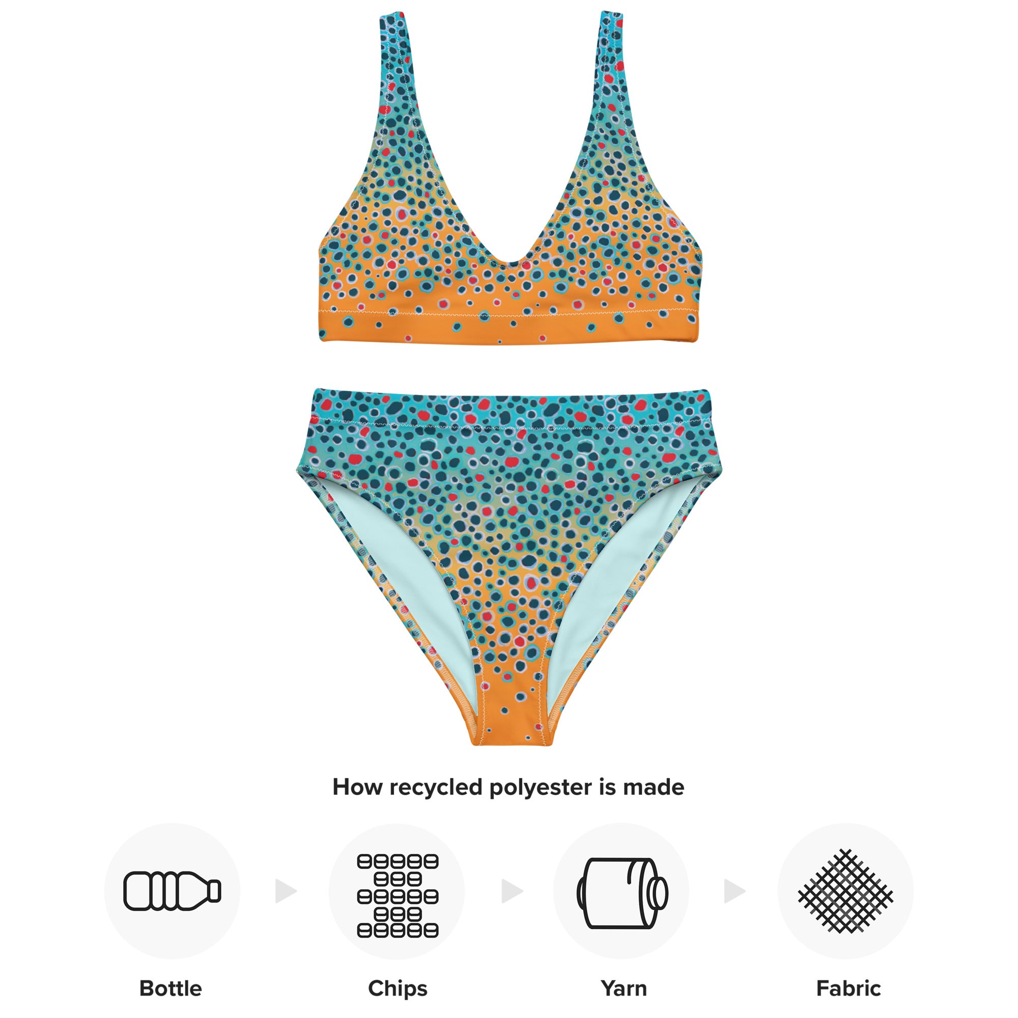 Brown Trout Recycled high-waisted bikini