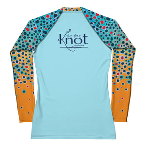Tie the Knot Trout Print Fishing Shirt