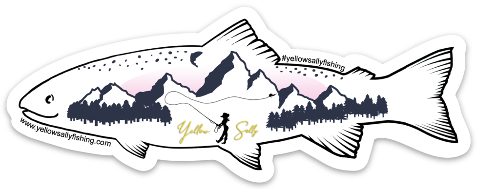 Yellow Sally Trout Sticker