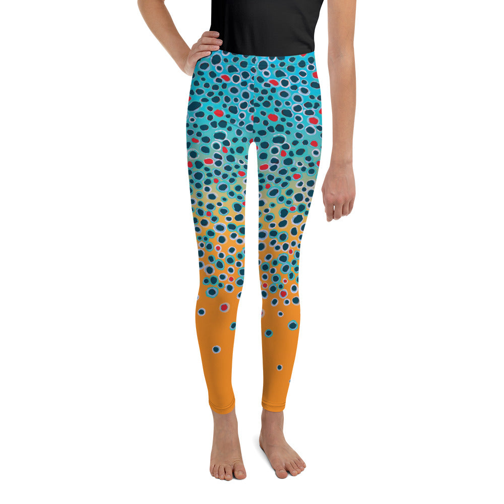 Youth Brown Trout Print Leggings (size 8- 20) – Yellow Sally